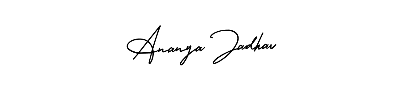 Use a signature maker to create a handwritten signature online. With this signature software, you can design (AmerikaSignatureDemo-Regular) your own signature for name Ananya Jadhav. Ananya Jadhav signature style 3 images and pictures png
