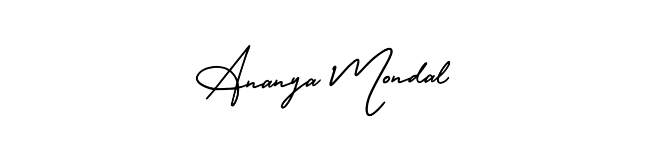 How to make Ananya Mondal name signature. Use AmerikaSignatureDemo-Regular style for creating short signs online. This is the latest handwritten sign. Ananya Mondal signature style 3 images and pictures png