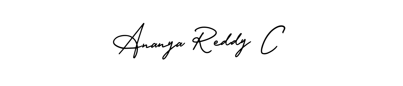 This is the best signature style for the Ananya Reddy C name. Also you like these signature font (AmerikaSignatureDemo-Regular). Mix name signature. Ananya Reddy C signature style 3 images and pictures png