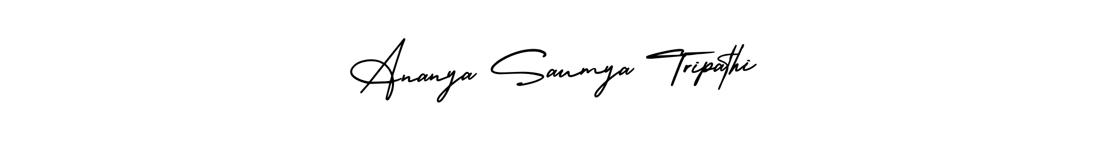 Make a short Ananya Saumya Tripathi signature style. Manage your documents anywhere anytime using AmerikaSignatureDemo-Regular. Create and add eSignatures, submit forms, share and send files easily. Ananya Saumya Tripathi signature style 3 images and pictures png
