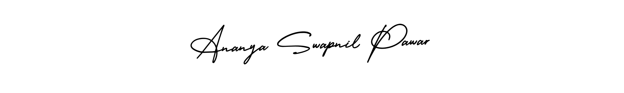 Create a beautiful signature design for name Ananya Swapnil Pawar. With this signature (AmerikaSignatureDemo-Regular) fonts, you can make a handwritten signature for free. Ananya Swapnil Pawar signature style 3 images and pictures png