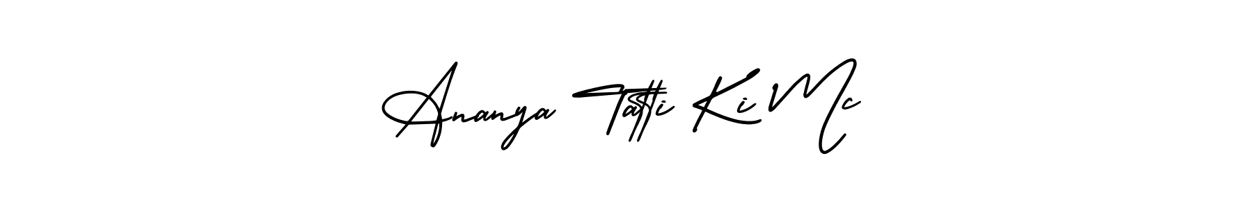 Also You can easily find your signature by using the search form. We will create Ananya Tatti Ki Mc name handwritten signature images for you free of cost using AmerikaSignatureDemo-Regular sign style. Ananya Tatti Ki Mc signature style 3 images and pictures png