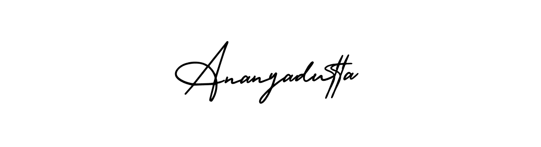 The best way (AmerikaSignatureDemo-Regular) to make a short signature is to pick only two or three words in your name. The name Ananyadutta include a total of six letters. For converting this name. Ananyadutta signature style 3 images and pictures png