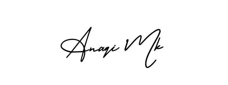 Also You can easily find your signature by using the search form. We will create Anaqi Mk name handwritten signature images for you free of cost using AmerikaSignatureDemo-Regular sign style. Anaqi Mk signature style 3 images and pictures png