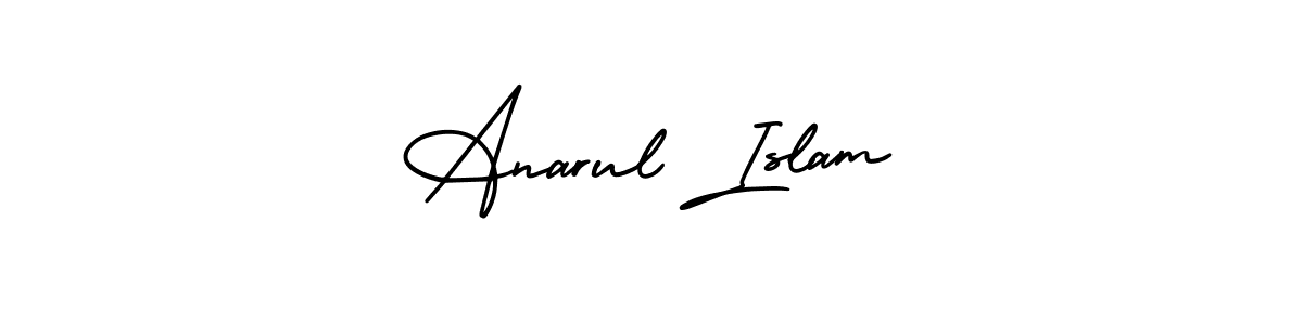 You should practise on your own different ways (AmerikaSignatureDemo-Regular) to write your name (Anarul Islam) in signature. don't let someone else do it for you. Anarul Islam signature style 3 images and pictures png