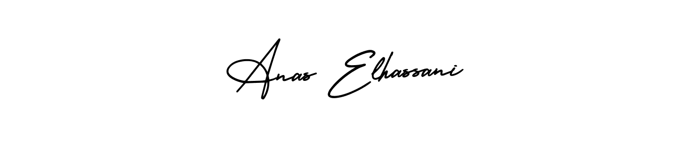 Use a signature maker to create a handwritten signature online. With this signature software, you can design (AmerikaSignatureDemo-Regular) your own signature for name Anas Elhassani. Anas Elhassani signature style 3 images and pictures png