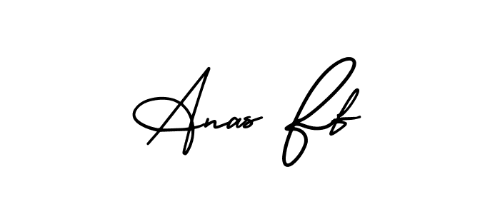 Design your own signature with our free online signature maker. With this signature software, you can create a handwritten (AmerikaSignatureDemo-Regular) signature for name Anas Ff. Anas Ff signature style 3 images and pictures png