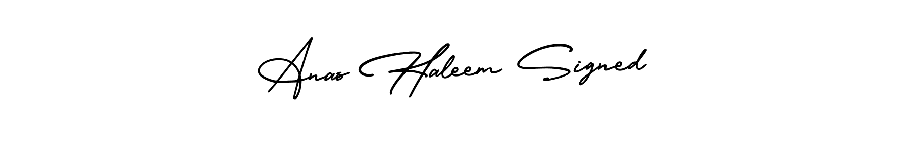 Design your own signature with our free online signature maker. With this signature software, you can create a handwritten (AmerikaSignatureDemo-Regular) signature for name Anas Haleem Signed. Anas Haleem Signed signature style 3 images and pictures png