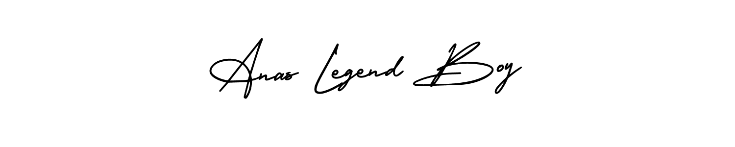The best way (AmerikaSignatureDemo-Regular) to make a short signature is to pick only two or three words in your name. The name Anas Legend Boy include a total of six letters. For converting this name. Anas Legend Boy signature style 3 images and pictures png