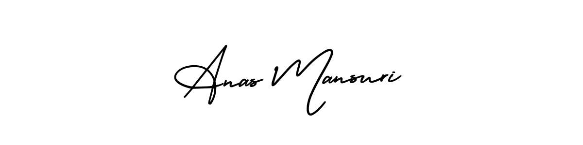 How to make Anas Mansuri name signature. Use AmerikaSignatureDemo-Regular style for creating short signs online. This is the latest handwritten sign. Anas Mansuri signature style 3 images and pictures png