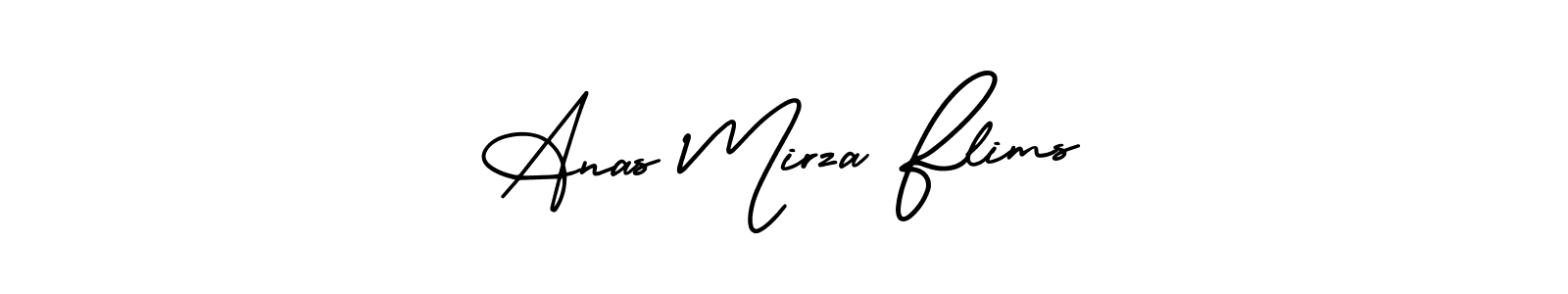 How to make Anas Mirza Flims name signature. Use AmerikaSignatureDemo-Regular style for creating short signs online. This is the latest handwritten sign. Anas Mirza Flims signature style 3 images and pictures png