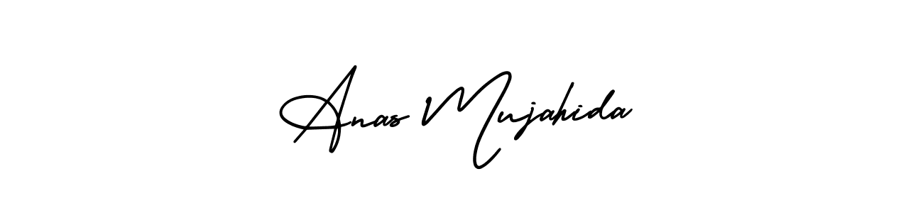 How to make Anas Mujahida signature? AmerikaSignatureDemo-Regular is a professional autograph style. Create handwritten signature for Anas Mujahida name. Anas Mujahida signature style 3 images and pictures png