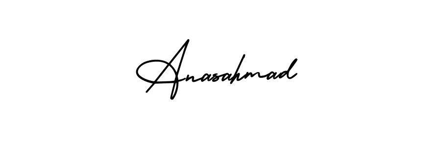 Make a beautiful signature design for name Anasahmad. Use this online signature maker to create a handwritten signature for free. Anasahmad signature style 3 images and pictures png