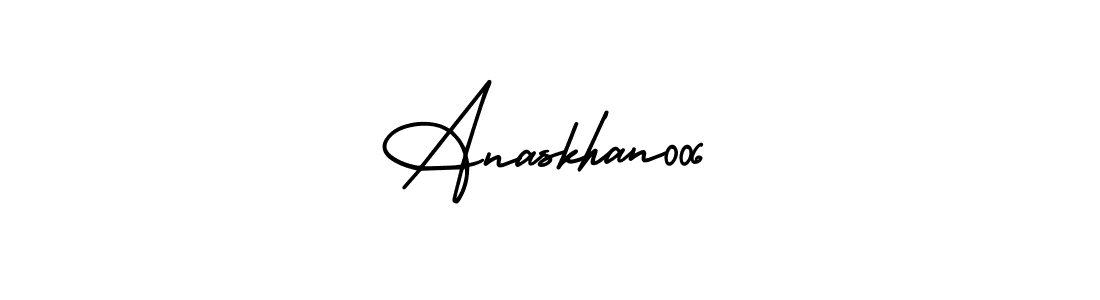 Design your own signature with our free online signature maker. With this signature software, you can create a handwritten (AmerikaSignatureDemo-Regular) signature for name Anaskhan006. Anaskhan006 signature style 3 images and pictures png