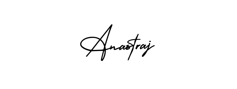 You should practise on your own different ways (AmerikaSignatureDemo-Regular) to write your name (Anastraj) in signature. don't let someone else do it for you. Anastraj signature style 3 images and pictures png