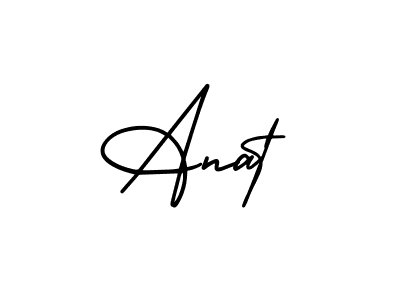 Design your own signature with our free online signature maker. With this signature software, you can create a handwritten (AmerikaSignatureDemo-Regular) signature for name Anat. Anat signature style 3 images and pictures png