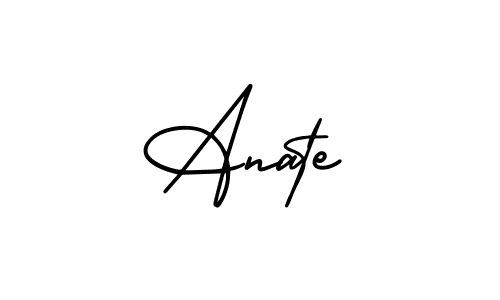 How to make Anate signature? AmerikaSignatureDemo-Regular is a professional autograph style. Create handwritten signature for Anate name. Anate signature style 3 images and pictures png