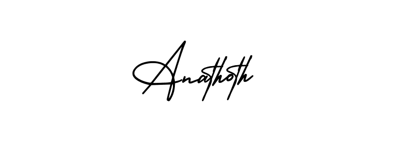 The best way (AmerikaSignatureDemo-Regular) to make a short signature is to pick only two or three words in your name. The name Anathoth include a total of six letters. For converting this name. Anathoth signature style 3 images and pictures png