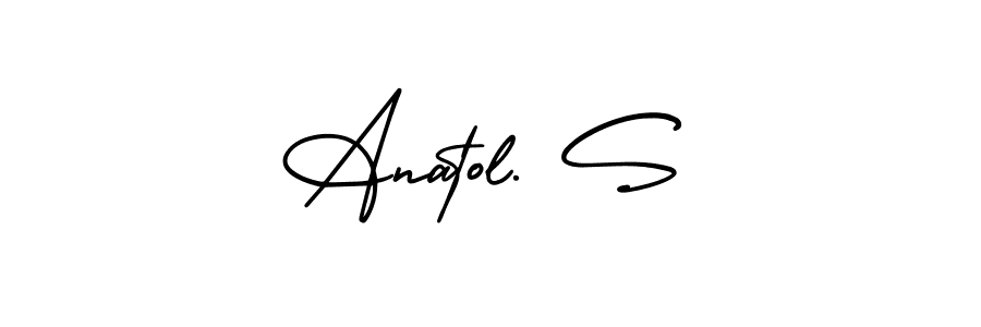 Make a short Anatol. S signature style. Manage your documents anywhere anytime using AmerikaSignatureDemo-Regular. Create and add eSignatures, submit forms, share and send files easily. Anatol. S signature style 3 images and pictures png