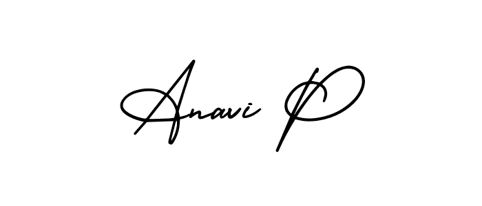 Create a beautiful signature design for name Anavi P. With this signature (AmerikaSignatureDemo-Regular) fonts, you can make a handwritten signature for free. Anavi P signature style 3 images and pictures png