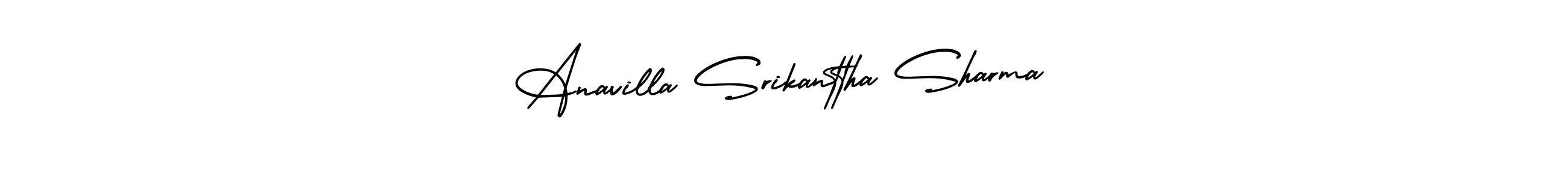 The best way (AmerikaSignatureDemo-Regular) to make a short signature is to pick only two or three words in your name. The name Anavilla Srikanttha Sharma include a total of six letters. For converting this name. Anavilla Srikanttha Sharma signature style 3 images and pictures png