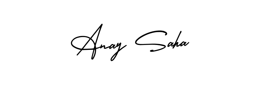 You can use this online signature creator to create a handwritten signature for the name Anay Saha. This is the best online autograph maker. Anay Saha signature style 3 images and pictures png