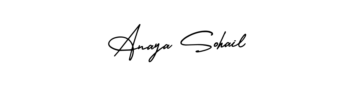 Anaya Sohail stylish signature style. Best Handwritten Sign (AmerikaSignatureDemo-Regular) for my name. Handwritten Signature Collection Ideas for my name Anaya Sohail. Anaya Sohail signature style 3 images and pictures png