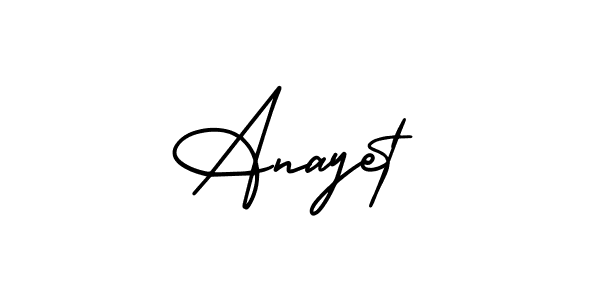 Make a beautiful signature design for name Anayet. With this signature (AmerikaSignatureDemo-Regular) style, you can create a handwritten signature for free. Anayet signature style 3 images and pictures png
