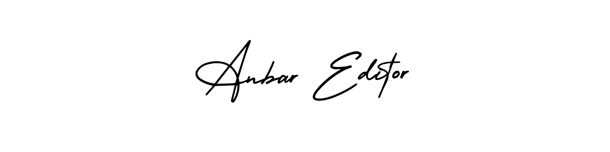 How to make Anbar Editor signature? AmerikaSignatureDemo-Regular is a professional autograph style. Create handwritten signature for Anbar Editor name. Anbar Editor signature style 3 images and pictures png