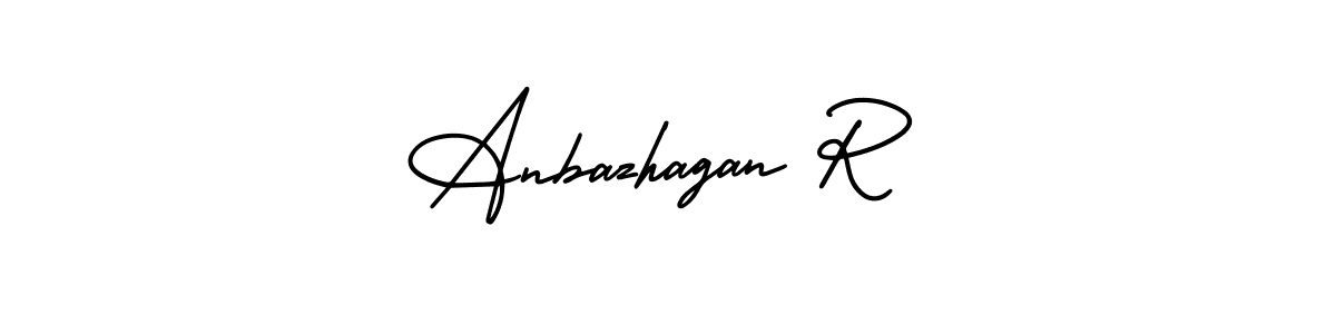 It looks lik you need a new signature style for name Anbazhagan R. Design unique handwritten (AmerikaSignatureDemo-Regular) signature with our free signature maker in just a few clicks. Anbazhagan R signature style 3 images and pictures png