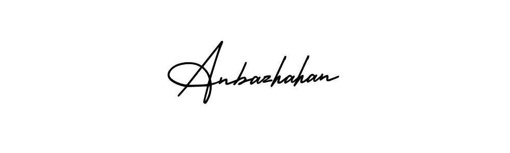 You should practise on your own different ways (AmerikaSignatureDemo-Regular) to write your name (Anbazhahan) in signature. don't let someone else do it for you. Anbazhahan signature style 3 images and pictures png