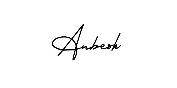Design your own signature with our free online signature maker. With this signature software, you can create a handwritten (AmerikaSignatureDemo-Regular) signature for name Anbesh. Anbesh signature style 3 images and pictures png
