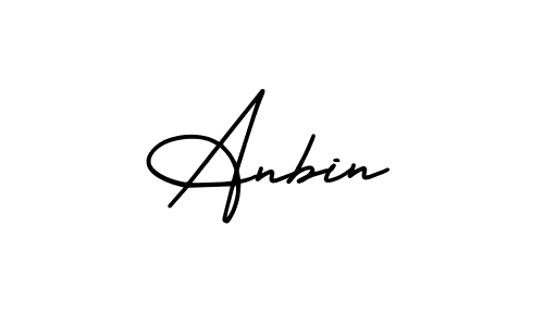 How to make Anbin signature? AmerikaSignatureDemo-Regular is a professional autograph style. Create handwritten signature for Anbin name. Anbin signature style 3 images and pictures png