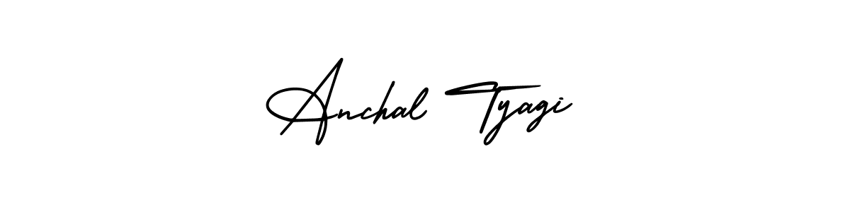 This is the best signature style for the Anchal Tyagi name. Also you like these signature font (AmerikaSignatureDemo-Regular). Mix name signature. Anchal Tyagi signature style 3 images and pictures png
