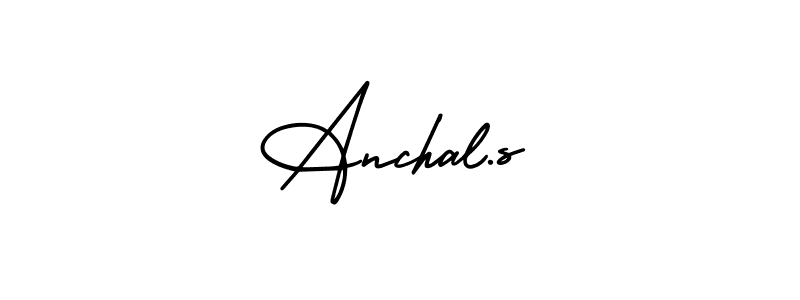 The best way (AmerikaSignatureDemo-Regular) to make a short signature is to pick only two or three words in your name. The name Anchal.s include a total of six letters. For converting this name. Anchal.s signature style 3 images and pictures png