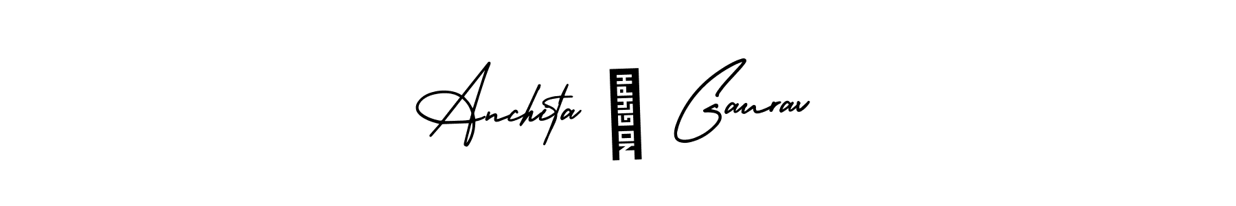 Anchita ♡ Gaurav stylish signature style. Best Handwritten Sign (AmerikaSignatureDemo-Regular) for my name. Handwritten Signature Collection Ideas for my name Anchita ♡ Gaurav. Anchita ♡ Gaurav signature style 3 images and pictures png