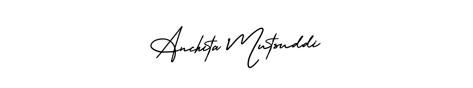This is the best signature style for the Anchita Mutsuddi name. Also you like these signature font (AmerikaSignatureDemo-Regular). Mix name signature. Anchita Mutsuddi signature style 3 images and pictures png