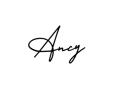 Ancy stylish signature style. Best Handwritten Sign (AmerikaSignatureDemo-Regular) for my name. Handwritten Signature Collection Ideas for my name Ancy. Ancy signature style 3 images and pictures png