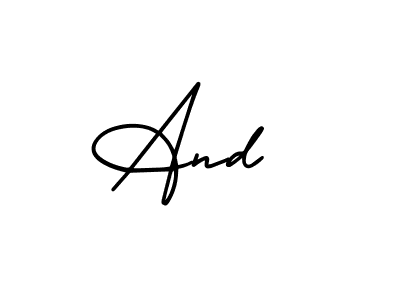 AmerikaSignatureDemo-Regular is a professional signature style that is perfect for those who want to add a touch of class to their signature. It is also a great choice for those who want to make their signature more unique. Get And  name to fancy signature for free. And  signature style 3 images and pictures png