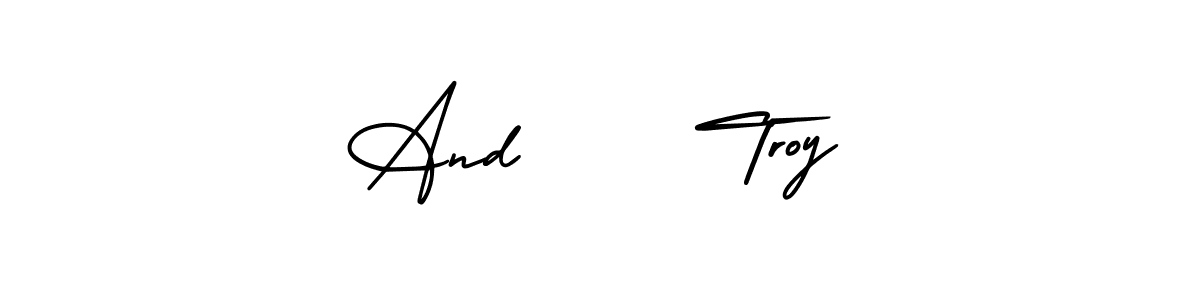 Make a beautiful signature design for name And     Troy. Use this online signature maker to create a handwritten signature for free. And     Troy signature style 3 images and pictures png