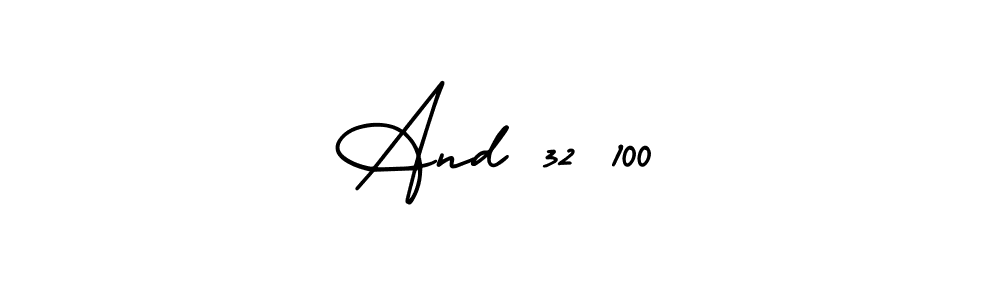 Also You can easily find your signature by using the search form. We will create And 32 100 name handwritten signature images for you free of cost using AmerikaSignatureDemo-Regular sign style. And 32 100 signature style 3 images and pictures png