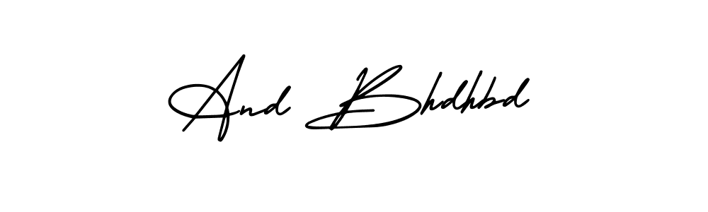 You can use this online signature creator to create a handwritten signature for the name And Bhdhbd. This is the best online autograph maker. And Bhdhbd signature style 3 images and pictures png