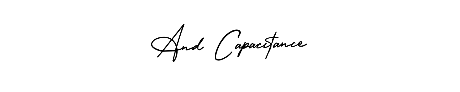 Also You can easily find your signature by using the search form. We will create And Capacitance name handwritten signature images for you free of cost using AmerikaSignatureDemo-Regular sign style. And Capacitance signature style 3 images and pictures png