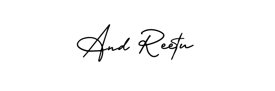 AmerikaSignatureDemo-Regular is a professional signature style that is perfect for those who want to add a touch of class to their signature. It is also a great choice for those who want to make their signature more unique. Get And Reetu name to fancy signature for free. And Reetu signature style 3 images and pictures png