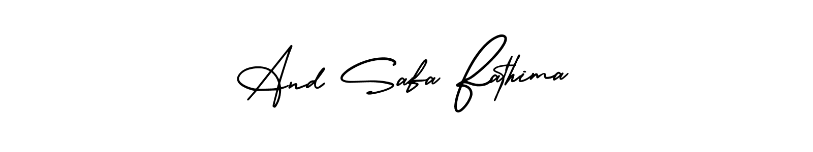 Design your own signature with our free online signature maker. With this signature software, you can create a handwritten (AmerikaSignatureDemo-Regular) signature for name And Safa Fathima. And Safa Fathima signature style 3 images and pictures png