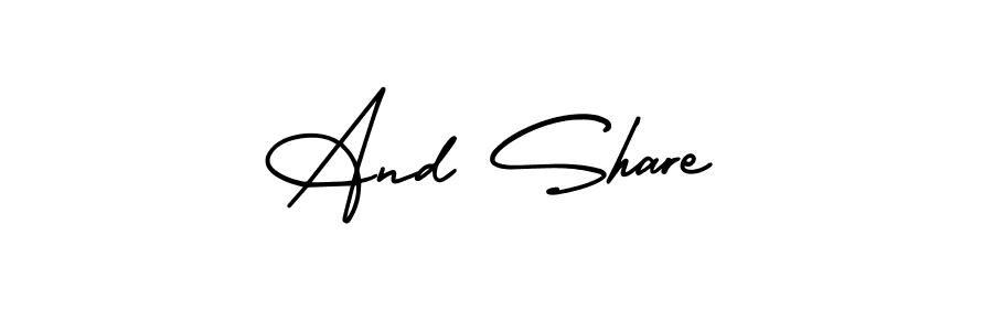 How to make And Share name signature. Use AmerikaSignatureDemo-Regular style for creating short signs online. This is the latest handwritten sign. And Share signature style 3 images and pictures png