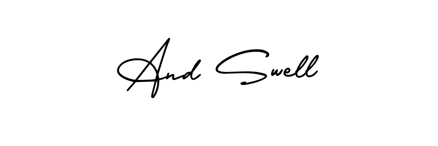 Make a beautiful signature design for name And Swell. With this signature (AmerikaSignatureDemo-Regular) style, you can create a handwritten signature for free. And Swell signature style 3 images and pictures png