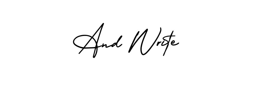 Also You can easily find your signature by using the search form. We will create And Write name handwritten signature images for you free of cost using AmerikaSignatureDemo-Regular sign style. And Write signature style 3 images and pictures png