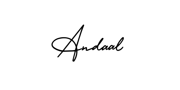 The best way (AmerikaSignatureDemo-Regular) to make a short signature is to pick only two or three words in your name. The name Andaal include a total of six letters. For converting this name. Andaal signature style 3 images and pictures png