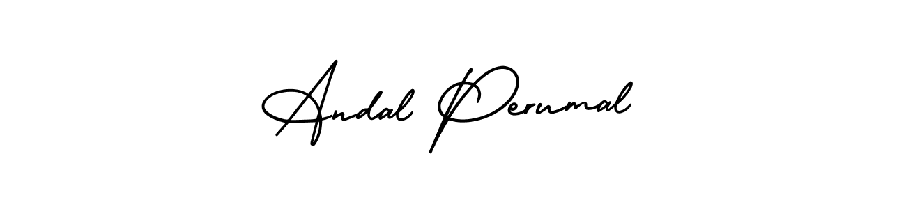 How to make Andal Perumal name signature. Use AmerikaSignatureDemo-Regular style for creating short signs online. This is the latest handwritten sign. Andal Perumal signature style 3 images and pictures png